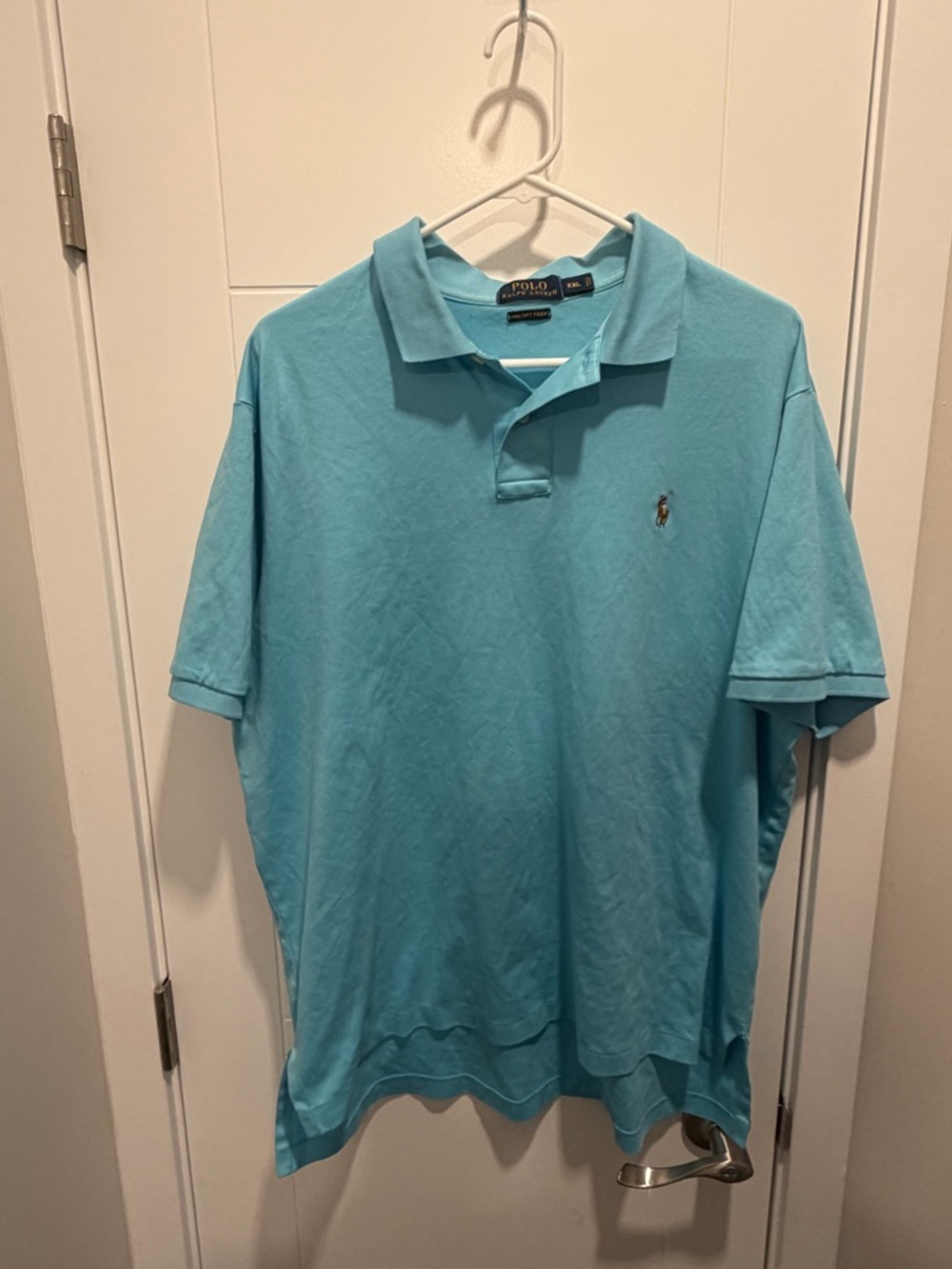 Polo by Ralph Lauren Men’s Aqua Blue Short-Sleeve Polo
